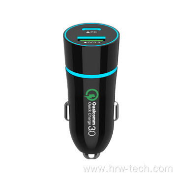 Mini Fast Car Charger USB A/C Port